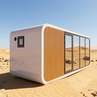 Maison conteneur en acier de 20 pieds, bureau et entrepôt modulaires préfabriqués, cabine portable avec énergie solaire et caractéristiques imperméables
