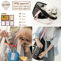 Sac de transport pour animaux de compagnie en maille transparente, sac fourre-tout de voyage multifonctionnel avec poches de rangement pour chiots et chats, idéal pour les sorties quotidiennes, personnalisable ODM OEM