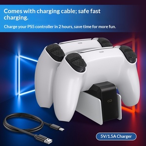 Base de Carga Universal para Juegos: Cargador LED Rápido para Controles PS5 DualSense, PS5 <span class=keywords><strong>Pro</strong></span> <span class=keywords><strong>DualShock</strong></span>, PS5 Slim - Product Image 4