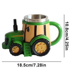 Nouvelle tasse vintage verte transfrontalière pour tracteur agricole, tasse tracteur - Product Image 5