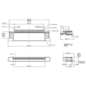 Kết nối <span class=keywords><strong>FPC</strong></span> 0.5mm Pitch Pull Up H2.0 SMT đồng hợp kim với tin mạ kết nối 4pin để 50pin <span class=keywords><strong>FPC</strong></span> kết nối realme Edition - Product Image 4