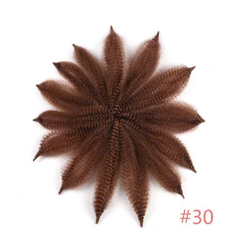 KAMA Wholesale Pre-Stretched 8Inch Short Marley Twist Braiding Hair Extension Soft High Temperature Fiber Crochet Braid Women Detail Section 5