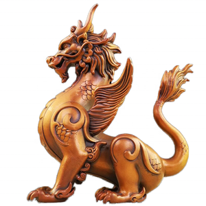 Diseño personalizado decoración del hogar latón Animal figura estatua bronce <span class=keywords><strong>hijo</strong></span> del dragón escultura - Product Image 1