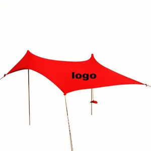 2023 UPF 50 leggero portatile all'aperto estate parasole 3-4 persone famiglia campeggio sun shelter Fly Tarp baldacchino tenda da spiaggia