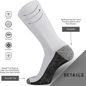 Chaussettes de sport en coton épais et rembourrées pour hommes, chaussettes de travail - Product Image 2