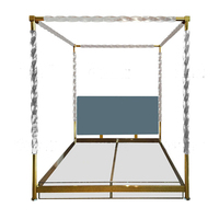 Ensemble de meubles pour chambre à coucher Lit King Size de luxe Lit ottoman classique Lit King Size en acrylique Dimensions