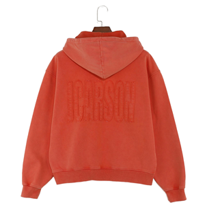 Felpe <span class=keywords><strong>con</strong></span> Zip a Maniche Lunghe in Spugna Personalizzabili <span class=keywords><strong>con</strong></span> Ricamo e Effetto Invecchiato per Uomo - Product Image 2