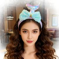 Sirène Oreilles De Souris Bandeau Enfants Parcs D'attractions Cosplay Accessoires-Mickey Cheveux Adulte/Enfant En Peluche Paillettes Cadeau De Mode