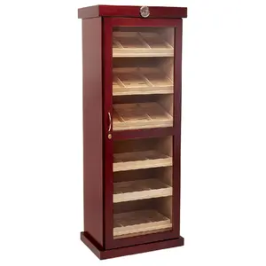 Lưu Trữ Bằng Gỗ Acrylic Lớn Hiển Thị Điện Locker Rượu Vang Và Xì Gà Humidor Nội