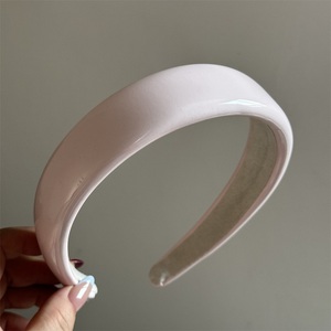 Diadema MIO de PU brillante de colores macarrones sólidos de estilo coreano para niñas, Simple accesorio de moda, accesorios para el cabello de esponja dulce - Product Image 6