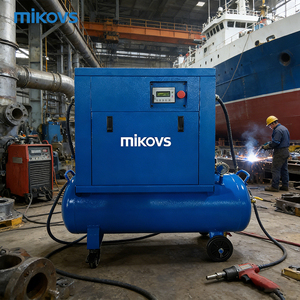 Compresseur industriel portable monophasé à vis 3,7-7,5 kW, petit, silencieux, avec sécheur et certification CE - Product Image 1