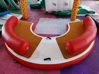 Équipement de jeu aquatique d'été Chaise flottante gonflable Chaise de hangout Plate-forme de bain avec Eva Teak