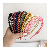 Bandeau en plastique de couleur unie mate de Jiamu de vente chaude pour des accessoires simples de cheveux de mode de bandeau de visage de lavage de femmes filles