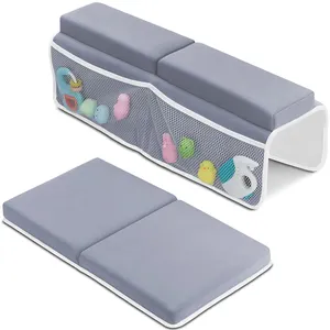 Juego de almohadillas para reposapiés y coderas para baño de bebé impermeable grande