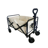 Chariot de pique-nique pliable pour enfants, avec roues pivotantes, cadre métallique, poignée télescopique, chariot de transport portable