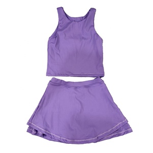 Set da Tennis DH ODM per Ragazze, Abbigliamento <span class=keywords><strong>Sportivo</strong></span> per Bambini, Completo <span class=keywords><strong>Top</strong></span> e Gonna per Yoga e Danza - Product Image 5
