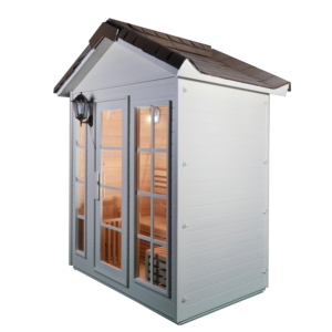 Pièce humide extérieure moderne blanche belle de <span class=keywords><strong>sauna</strong></span> de vapeur avec le fourneau 6KW électrique et les pierres - Product Image 3