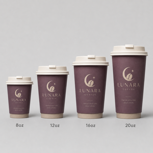 Vasos de Papel Desechables Personalizados con Logotipo, Tapas Impresas, Doble Pared, Ecológicos, Compostables para Bebidas Calientes, Sopa de Fideos, Sándwiches - Product Image 3