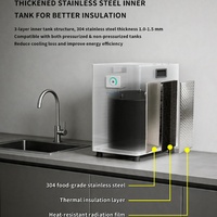 Refroidisseur d'eau de bureau IDIY, usage commercial et hôtelier, eau glacée, acier inoxydable, système RO 180W, mini refroidisseur d'eau