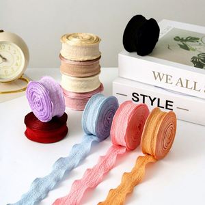 Top Selling Vintage 2.5cm Wavy Edge Crinkle Ribbon for Gift Wrapping & Bouquet Decor 10 Yards/roll - Product Image 1