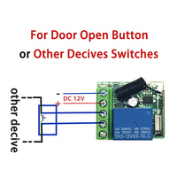 Module de commutateur de relais sans fil RF à distance 433 MHz 1CH 10A 12V CC avec émetteur