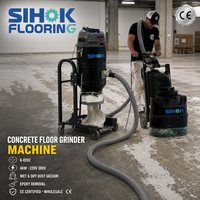 SIHOK Ponceuse à béton robuste à 6 disques 4KW 220V 380V, aspiration humide et sèche, pour décapage d'époxy, CE, vente en gros