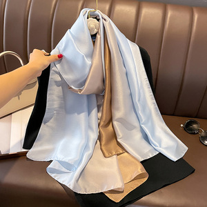 Khăn Trùm Đầu Lụa Ombre Mềm Dài Lớn Bán Chạy Dành Cho Nữ Khăn Choàng Khăn Choàng In Lụa Màu <span class=keywords><strong>Gradient</strong></span> Cho Phụ Nữ Hồi Giáo - Product Image 3