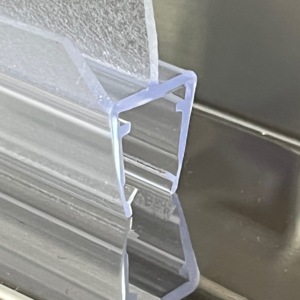Raccords <span class=keywords><strong>de</strong></span> quincaillerie pour portes en verre en Chine Bande d'étanchéité inférieure pour salle <span class=keywords><strong>de</strong></span> bain, avec deux ailes pour arrêter les fuites <span class=keywords><strong>de</strong></span> douche - Product Image 2
