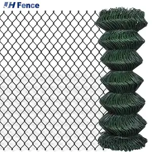 Bóng đá lĩnh vực hàng rào mạ kẽm Chuỗi liên kết dây lưới cho bóng đá mặt đất net chất lượng cao PVC tráng rào cản CuộN Cyclone hàng rào
