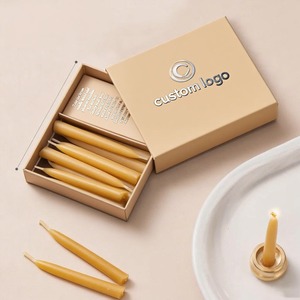Contenitore di candela personalizzato per meditazione scatola di lusso nero con portacandele di soia cono candele regalo - Product Image 4