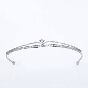 लक्जरी चमकदार जिरकॉन ने शादी की सगाई के लिए दुल्हन के बालों के सामान का सामान तैयार किया - Product Image 6