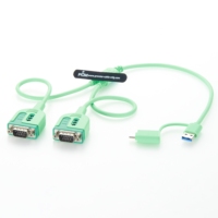Cable Serial USB a Doble RS232 RS485 DB9, Divisor en Y