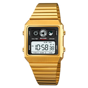 Skmei Digital Watch Men Stainless Steel Band 3Bar Water Resistant Luminous Dual Time Alarm Sports Watch - Product Image 5