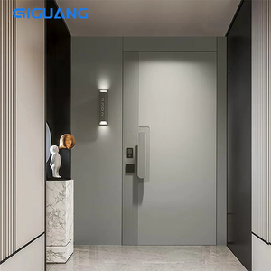 QIGUANG Amérique Style Multilock Villa Entrée Avant Porte En Aluminium Moulé Sécurité De Luxe Noir Sécurité Entrée Pivot Porte pour La Maison - Product Image 2