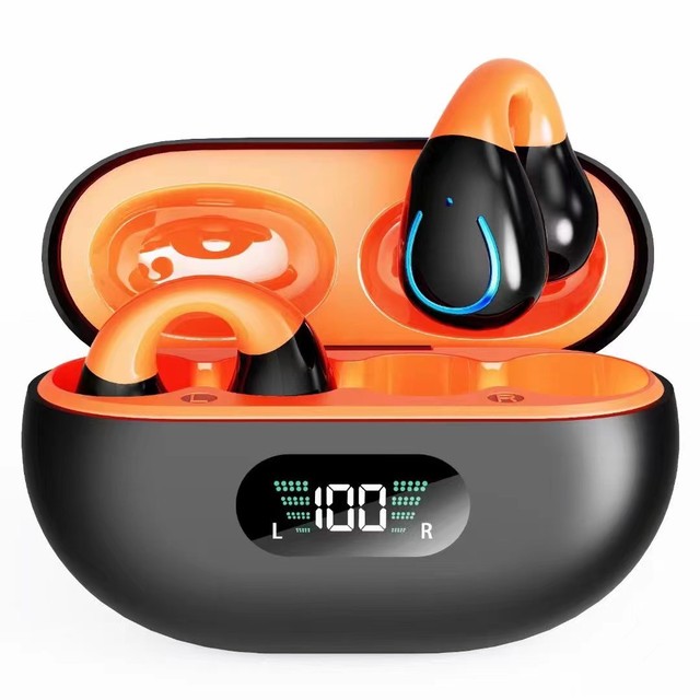 2024 Bone Conduction Headset Wireless Earphone Ear Clip Earbuds Open Ear Sport Earbuds Noise Cancelling TWS Earbuds Game Headset