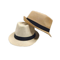 Chapeau de soleil en paille pour hommes d'âge moyen et âgés, style jazz, avec ruban décoratif, protection solaire extérieure, bord roulé