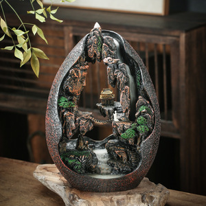 Bruciatore in ceramica con effetto <span class=keywords><strong>di</strong></span> <span class=keywords><strong>acqua</strong></span> che scorre in montagna, per osservazione fumo, accessorio creativo per la casa, porta incenso - Product Image 3