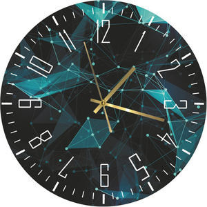 Horloge murale en verre de quartz à design traditionnel simple face, affichage à aiguilles, style antique pour salon, impression UV – Grande Vente - Product Image 5
