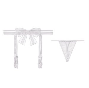 Jarretière sexy en dentelle transparente <span class=keywords><strong>pour</strong></span> femmes, avec nœud, réglable, <span class=keywords><strong>bas</strong></span> à jarretière avec jarretière - Product Image 6