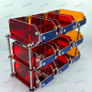 Bauhaus Style Transparent Acrylic Desktop <b>Storage</b> <b>Box</b> Office Desk Organizer <b>Storage</b> Rack for Cosmetic Stationery Home Use - Product Image 2