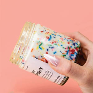 Aiguilles à <span class=keywords><strong>sucre</strong></span> personnalisées OEM naturelles 9oz Party Favors arrose le gâteau d'anniversaire bougies parfumées en cire de soja pour la proposition d'événements - Product Image 2