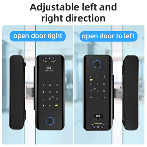 QLEUNG G11MAX สมาร์ทล็อคประตู 10-12 มม. คลิปแก้วล็อครหัสผ่านลายนิ้วมือสำหรับใช้ในบ้านสำนักงาน - Product Image 4