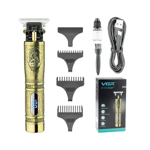 VGR V-091 0mm T9 Electric Hair Clippers Hair Cutting Machine Professional Rechargeable Hair Trimmer Cordless For Men