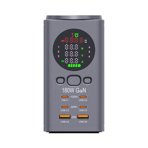 도매 180W 폴리머 전원 은행 마그네틱 멀티 포트 충전기 시계 디스플레이 다기능 충전기 노트북 모바일 장치 - Product Image 3