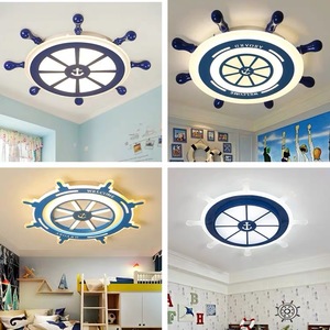 Lampe de dôme de gouvernail, chambre d'enfant, style méditerranéen, LED, œil, chambre à coucher, étude, maternelle, lustre - Product Image 4