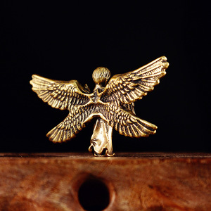 Statue de garçon <span class=keywords><strong>ange</strong></span> <span class=keywords><strong>gardien</strong></span> rétro créatif aux ailes de chérubin, plaqué bronze, pour homme - Product Image 4