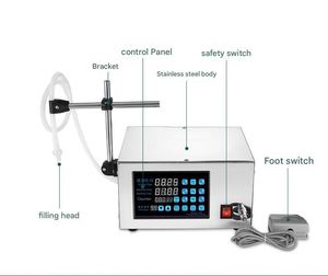 Machine de remplissage semi-automatique à pompe magnétique 1 buse pour vin, huile essentielle, liquide oral, parfum, bain de bouche, lait, condiments et cosmétiques - Product Image 5