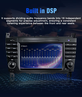 Lecteur DVD vidéo de voiture 2DIN 7 pouces Linux pour Benz Classe C W203 CLC 2004-2007 Autoradio stéréo Écran IPS 2000-2009 Écran