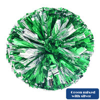 Pompons de cheerleading bicolores avec poignée, accessoires personnalisés pour l'esprit d'équipe