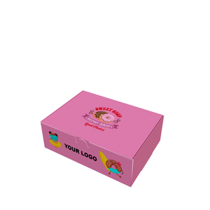 Giá Rẻ Giá tùy chỉnh cấp thực phẩm màu hồng Giấy Bánh rán lấy đi Hộp thực phẩm - Product Image 2